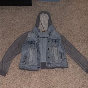 ae denim hoodie jacket
